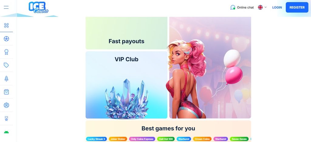 Icecasino promotions page showing the Book of the Fallen spins – no deposit bonus for Canadian players