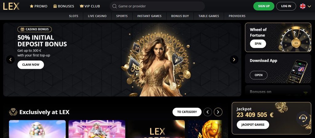 Lex Casino promo page for Book of Kemet spins