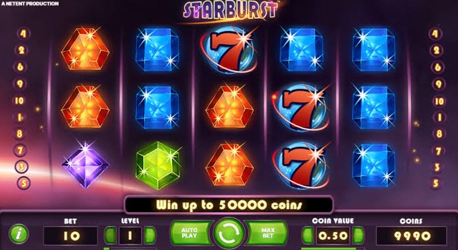 Starburst reels in play, a low volatility slot for bonus wagering